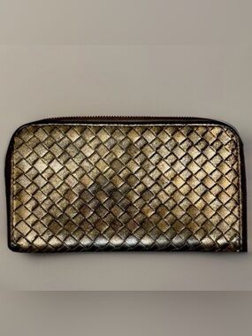 BOTTEGA VENETA Shimmer Metallic Wallet
